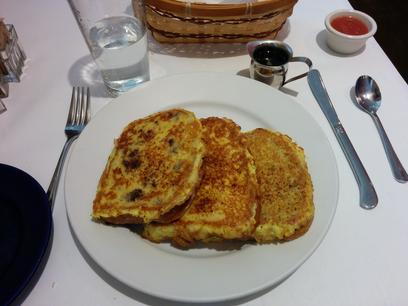 French toast sampler at Town's End Bakery & Restaurant